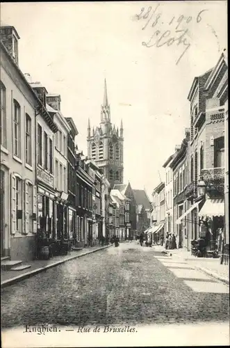 Ak Enghien Wallonie Hennegau, Rue de Bruxelles