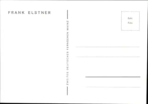 Ak Moderator Frank Elstner, Wetten Dass, Portrait, Autogramm