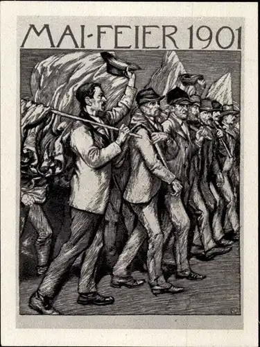 Sammelbild Geschichte der deutschen Arbeiterbewegung, 38 Maifeier 1901