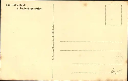 Ak Bad Rothenfelde am Teutoburger Wald, Oberförsterei Palsterkamp