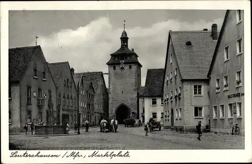 Ak Leutershausen an der Altmühl Mittelfranken, Marktplatz, Gasthaus