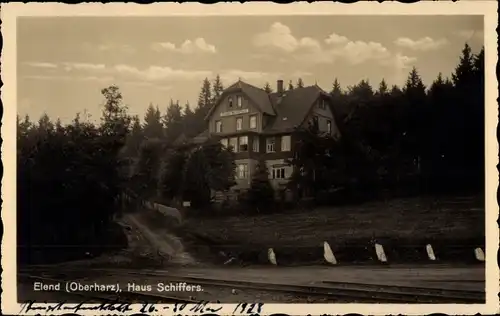 Ak Elend Oberharz am Brocken, Haus Schiffers