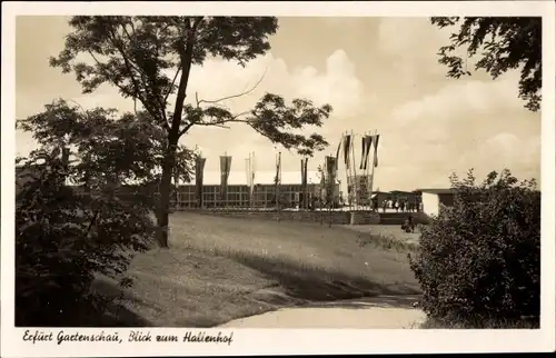 Ak Erfurt in Thüringen, Gartenschau, Hallenhof