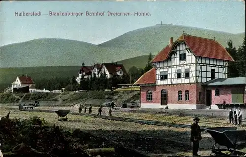 Ak Drei Annen Hohne Wernigerode am Harz, Bahnhof