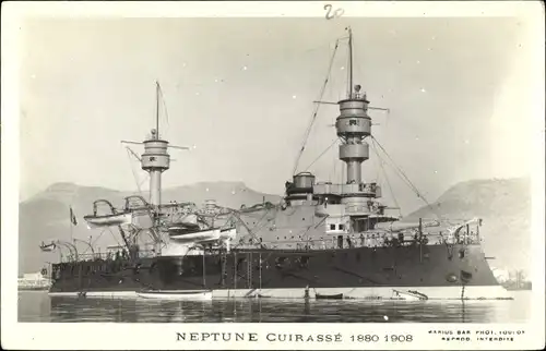 Ak Französisches Kriegsschiff Neptune, Französische Marine