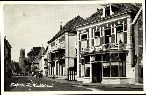 Ak Winterswijk Gelderland Niederlande, Wooldstraat, Hotel de Klomp