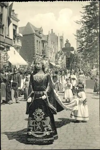 Ak Bruges Brügge Flandern Westflandern, Prozession des Heiligen Blutes