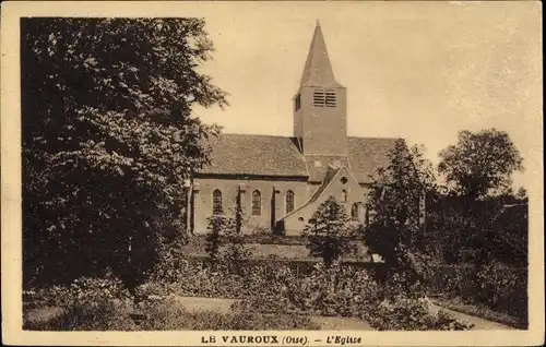 Ak Le Vauroux Oise, Kirche