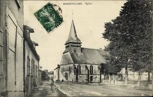 Ak Hardivillers Oise, Kirche