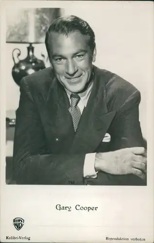 Ak Schauspieler Gary Cooper, Portrait