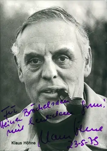 Ak Schauspieler Klaus Höhne, Portrait, Autogramm