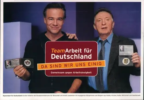 Ak Schauspieler Klaus J. Behrendt und Peter Sodann, Portrait