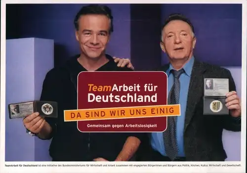 Ak Schauspieler Klaus J. Behrendt und Peter Sodann, Portrait