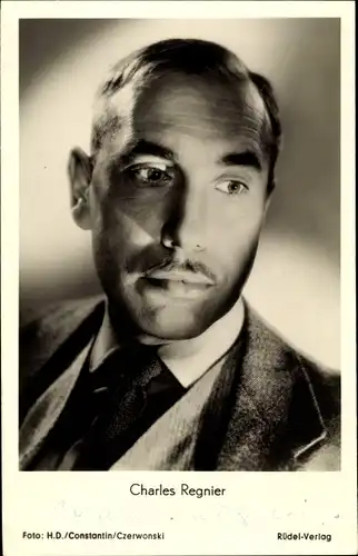 Ak Schauspieler Charles Regnier, Portrait, Krawatte