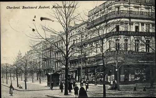 Ak Charleroi Wallonien Hennegau, Boulevard Audent, Maison Raphael