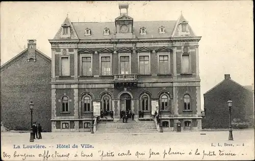 Ak La Louvière Wallonien Hennegau, Rathaus