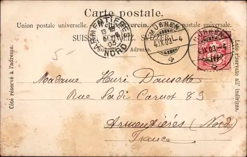 Ak Schweiz, Milchkarren, Arbeitshund