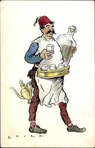 Künstler Ak Goyet, Thessaloniki Griechenland, Limonadenhändler