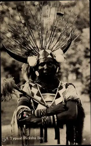 Ak Ein typischer Ricksha-Junge