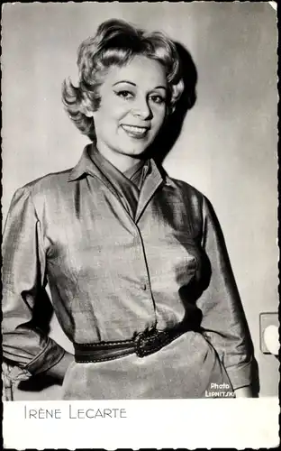 Ak Schauspielerin und Sängerin Irene Lecarte, Portrait, Autogramm