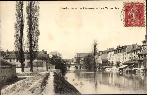 Ak Lunéville Meurthe et Moselle, La Vezouze, Les Tanneries