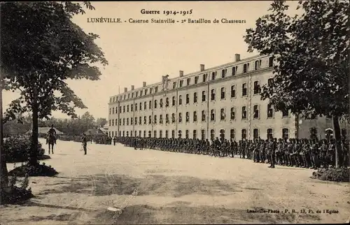 Ak Lunéville Meurthe et Moselle, Caserne Stainville, 2. Bataillon der Jäger