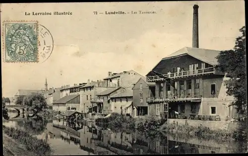 Ak Lunéville Meurthe et Moselle, Les Tanneries