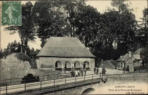 Ak Longwy Haut Meurthe et Moselle, Postamt der Porte de Bourgogne