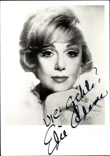 Ak Schauspielerin und Sängerin Edie Adams, Portrait, Autogramm