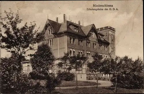 Ak Niederschlema Bad Schlema im Erzgebirge, Erholungsheim des GDA