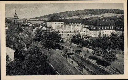 Ak Oberschlema Bad Schlema im Erzgebirge Sachsen, Kurhaus, Kurhotel und Kirche