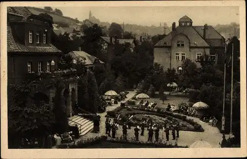 Ak Oberschlema Bad Schlema im Erzgebirge, Konzert vor dem Kurhaus