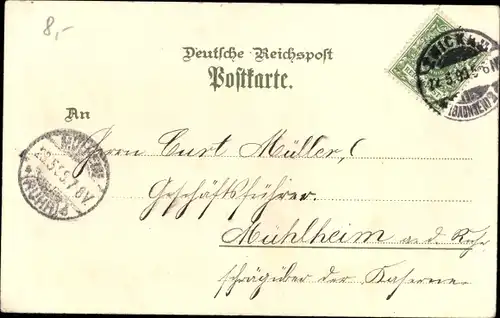 Litho Zwickau in Sachsen, Rathaus, Panorama, Gewandhaus