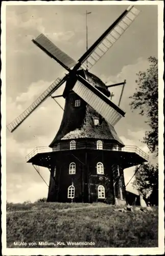 Ak Midlum Cappel Wurster Nordseeküste, Windmühle