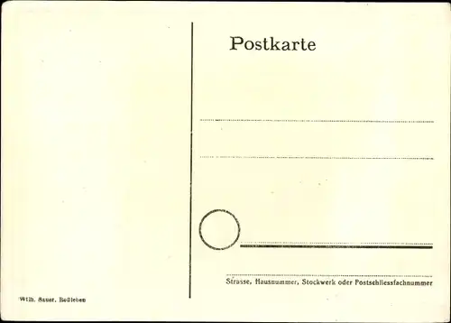 Künstler Ak Roßleben an der Unstrut Kyffhäuserkreis, Klosterschule im Winter