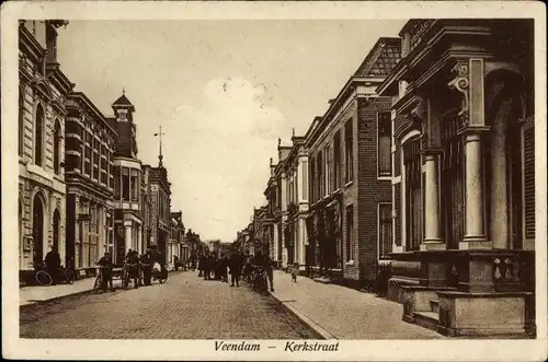 Ak Veendam Groningen Niederlande, Kerkstraat