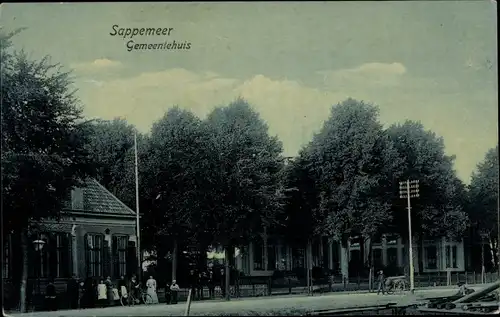 Ak Sappemeer Groningen Niederlande, Rathaus