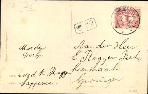 Ak Sappemeer Groningen Niederlande, Rathaus