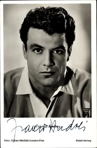 Ak Schauspieler Franco Andrei, Portrait, Autogramm