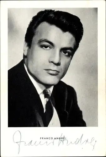 Ak Schauspieler Franco Andrei, Portrait, Tanz in der Sonne, Autogramm