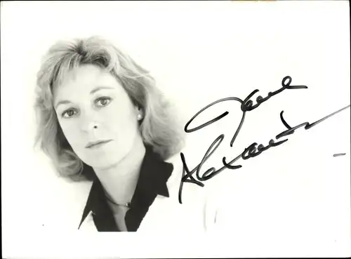 Ak Schauspielerin Jane Alexander, Portrait, Autogramm