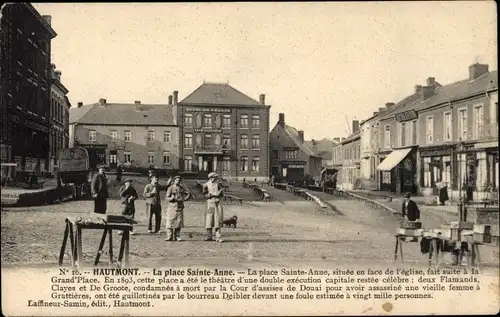 Ak Hautmont North, Place Sainte Anne
