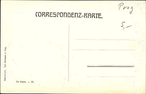 Ak Praha Prag Tschechien, Graben, Passanten, Geschäfte