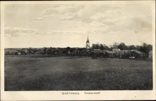 Ak Großthiemig in Brandenburg, Totalansicht