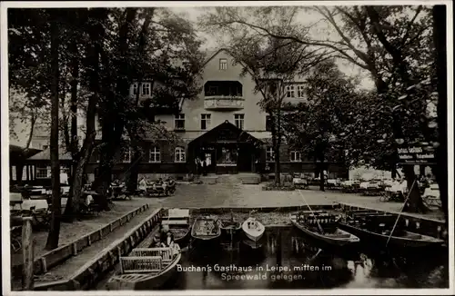 Ak Leipe Lübbenau im Spreewald, Buchan's Gasthaus