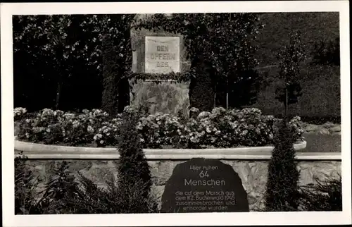 Ak Saalburg in Thüringen, VVN Ehrenmal