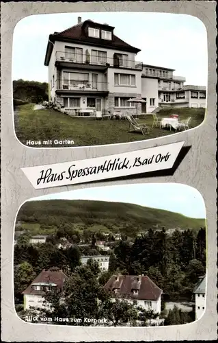 Passepartout Ak Bad Orb im Main Kinzig Kreis Hessen, Blick auf Haus Spessartblick, G. Holzmann, Ort