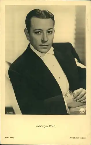 Ak Schauspieler George Raft, Portrait