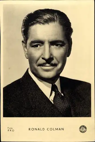 Ak Schauspieler Ronald Colman, Portrait, Krawatte