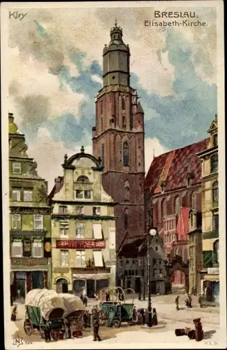 Ak Breslau (Wrocław) in Schlesien, Elisabeth Kirche, Novitas 594